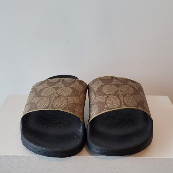 $107 *NEW* (7) COACH Khaki/Black Uli Sport Slide - Picture 10 of 11